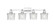 Arcadia Four Light Bath Vanity in Polished Chrome (405|716-4W-PC-G402)