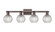 Arcadia Four Light Bath Vanity in Oil Rubbed Bronze (405|716-4W-OB-G122C-6CL)