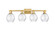 Arcadia Four Light Bath Vanity in Brushed Brass (405|716-4W-BB-G362)