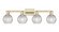 Arcadia Four Light Bath Vanity in Antique Brass (405|716-4W-AB-G122C-6CL)