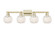 Arcadia Four Light Bath Vanity in Antique Brass (405|716-4W-AB-G1216-6WM)