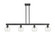 Arcadia Four Light Island Pendant in Matte Black (405|716-4I-BK-G122-6)
