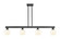 Arcadia Four Light Island Pendant in Matte Black (405|716-4I-BK-G1217-6WV)