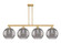 Arcadia Four Light Island Pendant in Brushed Brass (405|716-4I-BB-G556-12SM)