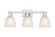 Arcadia Three Light Bath Vanity in Brushed Satin Nickel (405|716-3W-SN-G381)