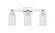 Arcadia Three Light Bath Vanity in Polished Chrome (405|716-3W-PC-G804)