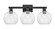 Arcadia Three Light Bath Vanity in Matte Black (405|716-3W-BK-G122-8)