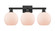 Arcadia Three Light Bath Vanity in Matte Black (405|716-3W-BK-G121-8)