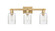 Arcadia Three Light Bath Vanity in Brushed Brass (405|716-3W-BB-G342)