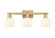 Arcadia Three Light Bath Vanity in Brushed Brass (405|716-3W-BB-G1217-6WV)