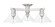 Arcadia Three Light Semi-Flush Mount in Brushed Satin Nickel (405|716-3F-SN-G132)