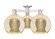 Arcadia Three Light Semi-Flush Mount in Brushed Satin Nickel (405|716-3F-SN-G128-10)
