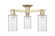 Arcadia Three Light Semi-Flush Mount in Champagne Bronze (405|716-3F-CB-G802)