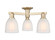 Arcadia Three Light Semi-Flush Mount in Champagne Bronze (405|716-3F-CB-G441)