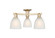 Arcadia Three Light Semi-Flush Mount in Champagne Bronze (405|716-3F-CB-G381)