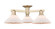 Arcadia Three Light Semi-Flush Mount in Champagne Bronze (405|716-3F-CB-G131)
