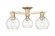 Arcadia Three Light Semi-Flush Mount in Champagne Bronze (405|716-3F-CB-G122-6)
