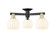 Arcadia Three Light Semi-Flush Mount in Black Antique Brass (405|716-3F-BAB-G1217-6WV)