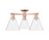 Arcadia Three Light Semi-Flush Mount in Antique Copper (405|716-3F-AC-GBC-82)