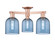 Arcadia Three Light Semi-Flush Mount in Antique Copper (405|716-3F-AC-G558-6BL)