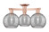 Arcadia Three Light Semi-Flush Mount in Antique Copper (405|716-3F-AC-G1213-8SM)