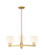Arcadia Three Light Pendant in Satin Gold (405|716-3CR-SG-G1217-6WV)