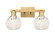 Arcadia Two Light Bath Vanity in Brushed Brass (405|716-2W-BB-G1216-6WM)