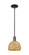 Arcadia One Light Mini Pendant in Oil Rubbed Bronze (405|716-1S-OB-RBD-8-NAT)