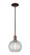 Arcadia One Light Mini Pendant in Oil Rubbed Bronze (405|716-1S-OB-G122C-8CL)