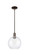 Arcadia One Light Mini Pendant in Oil Rubbed Bronze (405|716-1S-OB-G122-10)
