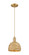 Arcadia One Light Mini Pendant in Brushed Brass (405|716-1P-BB-RBD-8-NAT)