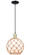 Arcadia One Light Mini Pendant in Black Antique Brass (405|716-1P-BAB-G121-10RB)