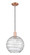 Arcadia One Light Mini Pendant in Antique Copper (405|716-1P-AC-G1213-12CL)