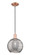 Arcadia One Light Mini Pendant in Antique Copper (405|716-1P-AC-G1213-10CL)