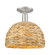 Arcadia One Light Semi-Flush Mount in Brushed Satin Nickel (405|716-1C-SN-RBD-12-NAT)