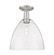 Arcadia One Light Semi-Flush Mount in Brushed Satin Nickel (405|716-1C-SN-GBD-124)