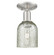 Arcadia One Light Semi-Flush Mount in Brushed Satin Nickel (405|716-1C-SN-G259)