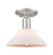 Arcadia One Light Semi-Flush Mount in Brushed Satin Nickel (405|716-1C-SN-G131)