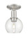 Arcadia One Light Semi-Flush Mount in Brushed Satin Nickel (405|716-1C-SN-G122-6)