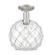 Arcadia One Light Semi-Flush Mount in Brushed Satin Nickel (405|716-1C-SN-G122-10RW)