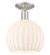 Arcadia One Light Semi-Flush Mount in Brushed Satin Nickel (405|716-1C-SN-G1217-10WV)