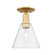 Arcadia One Light Semi-Flush Mount in Satin Gold (405|716-1C-SG-GBC-82)