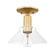 Arcadia One Light Semi-Flush Mount in Satin Gold (405|716-1C-SG-G132)