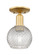 Arcadia One Light Semi-Flush Mount in Satin Gold (405|716-1C-SG-G122C-6CL)