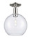 Arcadia One Light Semi-Flush Mount in Polished Nickel (405|716-1C-PN-G124-10)
