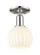 Arcadia One Light Semi-Flush Mount in Polished Nickel (405|716-1C-PN-G1217-6WV)
