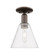 Arcadia One Light Semi-Flush Mount in Oil Rubbed Bronze (405|716-1C-OB-GBC-82)
