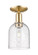 Arcadia One Light Semi-Flush Mount in Champagne Bronze (405|716-1C-CB-G558-6SDY)
