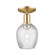 Arcadia One Light Semi-Flush Mount in Champagne Bronze (405|716-1C-CB-G292)
