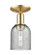 Arcadia One Light Semi-Flush Mount in Champagne Bronze (405|716-1C-CB-G257)